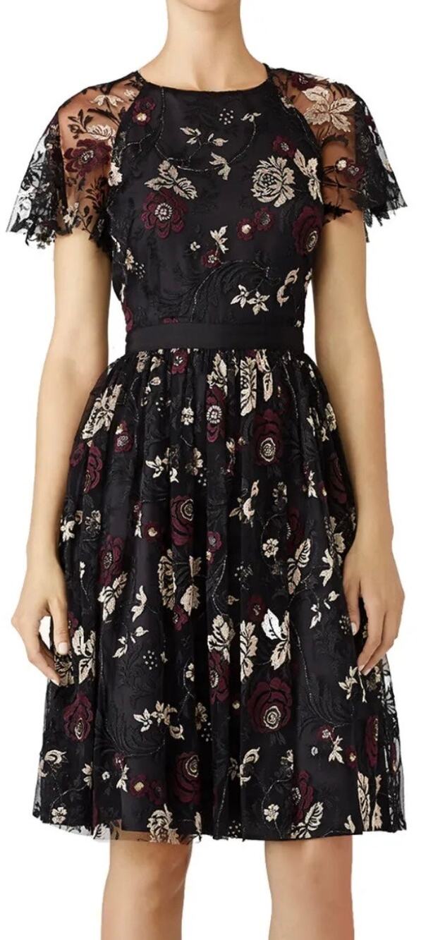 Slate & Willow Black Lace Open Back Dress 12